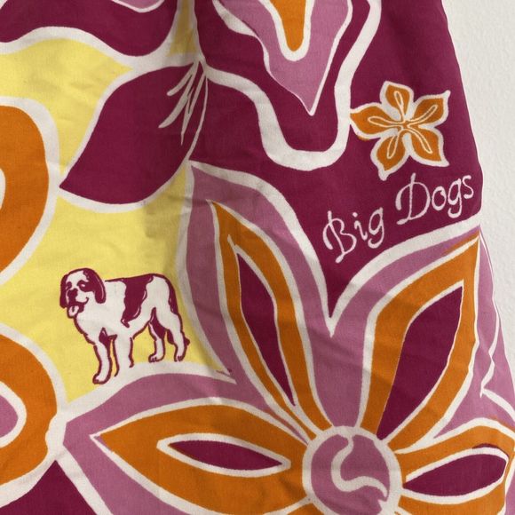 Big Dogs Shorts Men's XL Pink Yellow Orange White Tropical Floral Swim Trunks - Picture 10 of 12